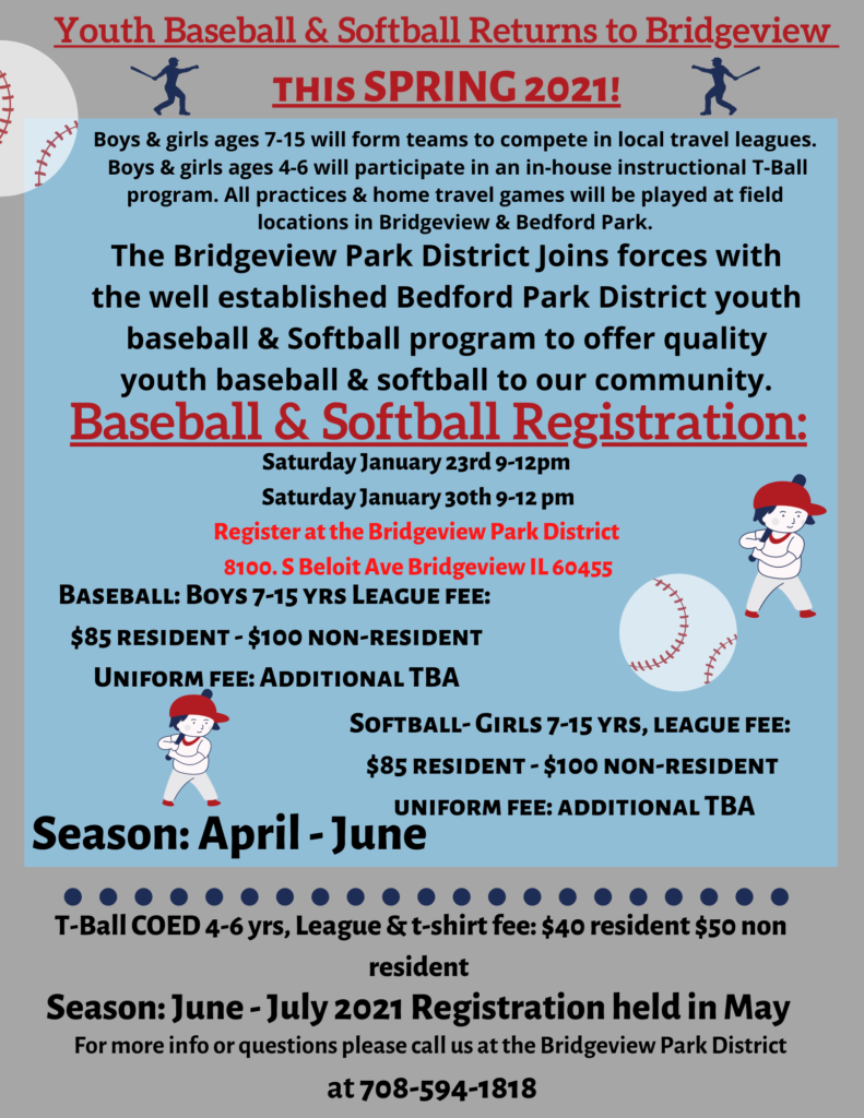 Baseball Bridgeview Park District