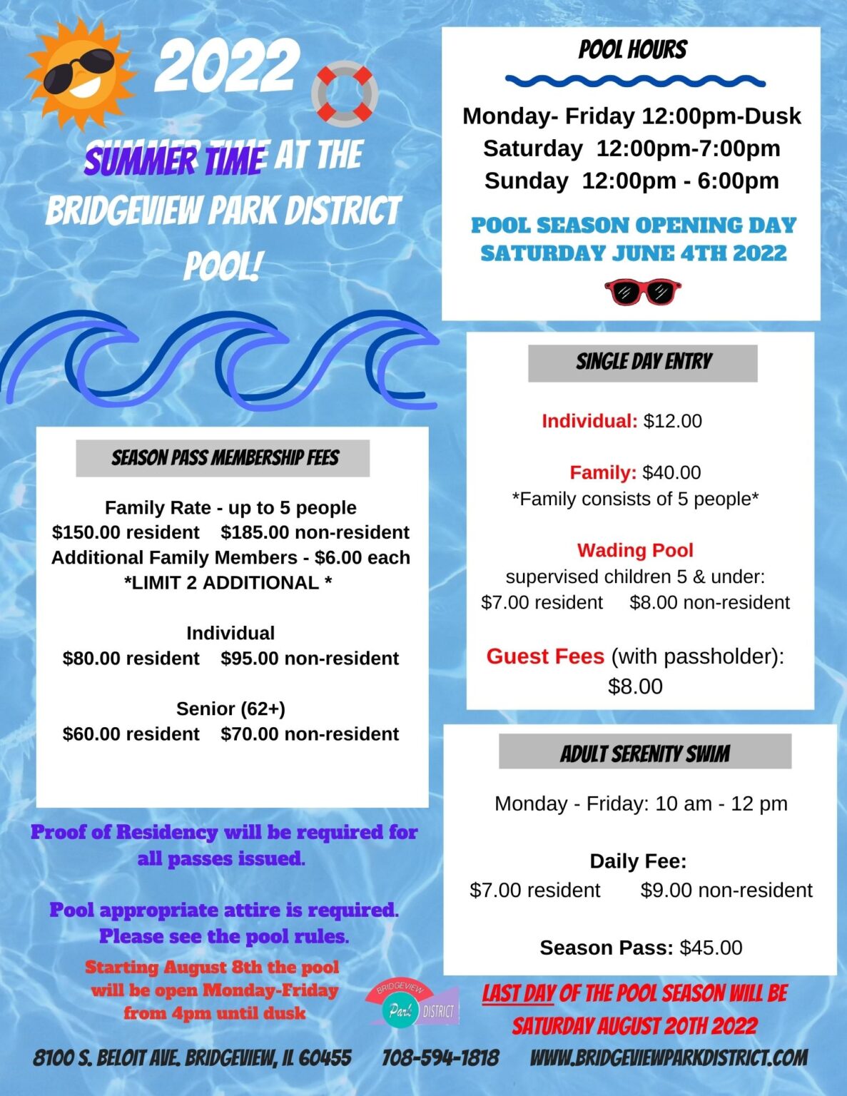 Pool – Bridgeview Park District