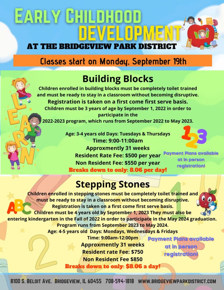 Early Childhood Development Bridgeview Park District