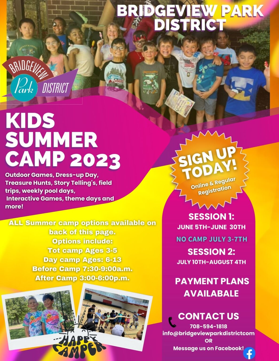 Summer Camp Bridgeview Park District